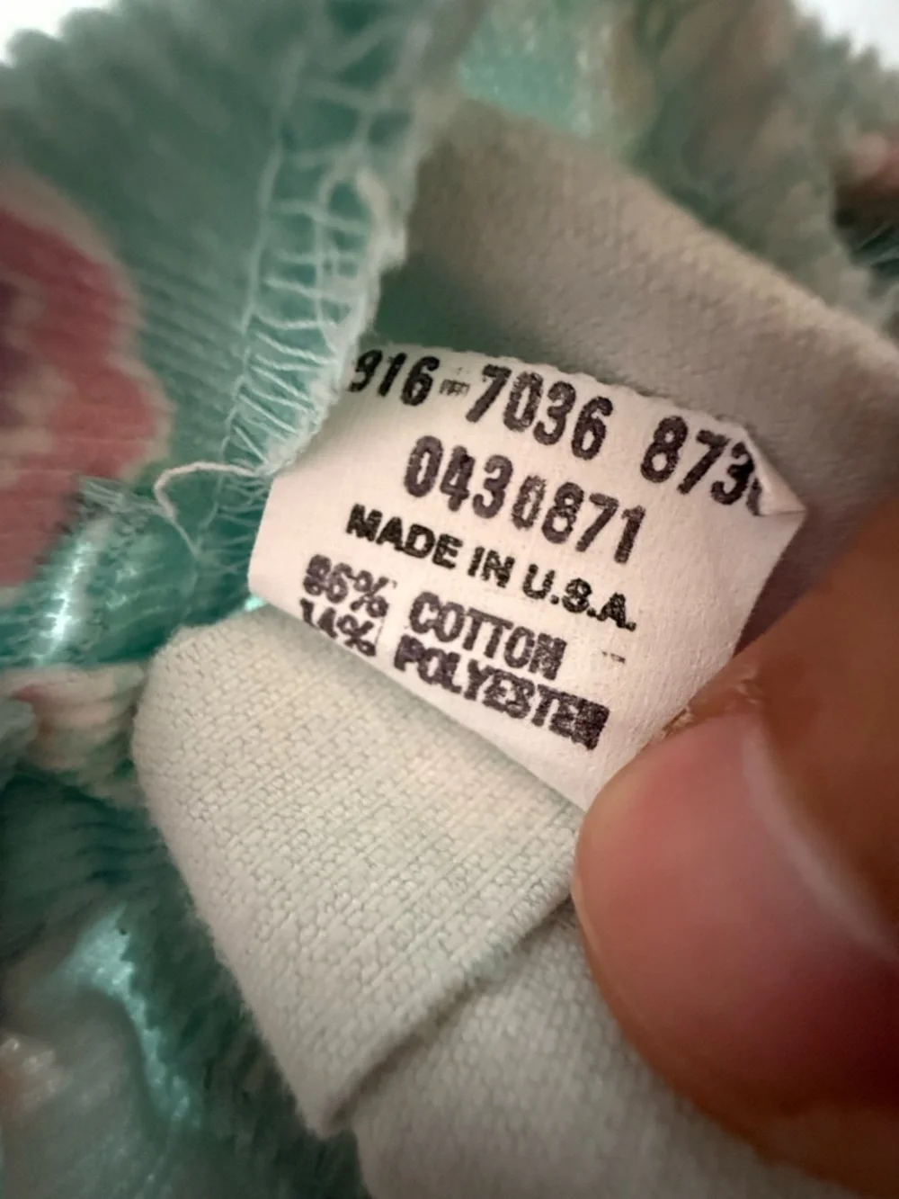 Vintage OshKosh papertag B'gosh Mint Floral Overalls 4T Paper tag